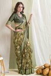 Jiya Vol 6 By Vallabhi Georgette Leaf Printed Sarees Wholesale Market In Surat

